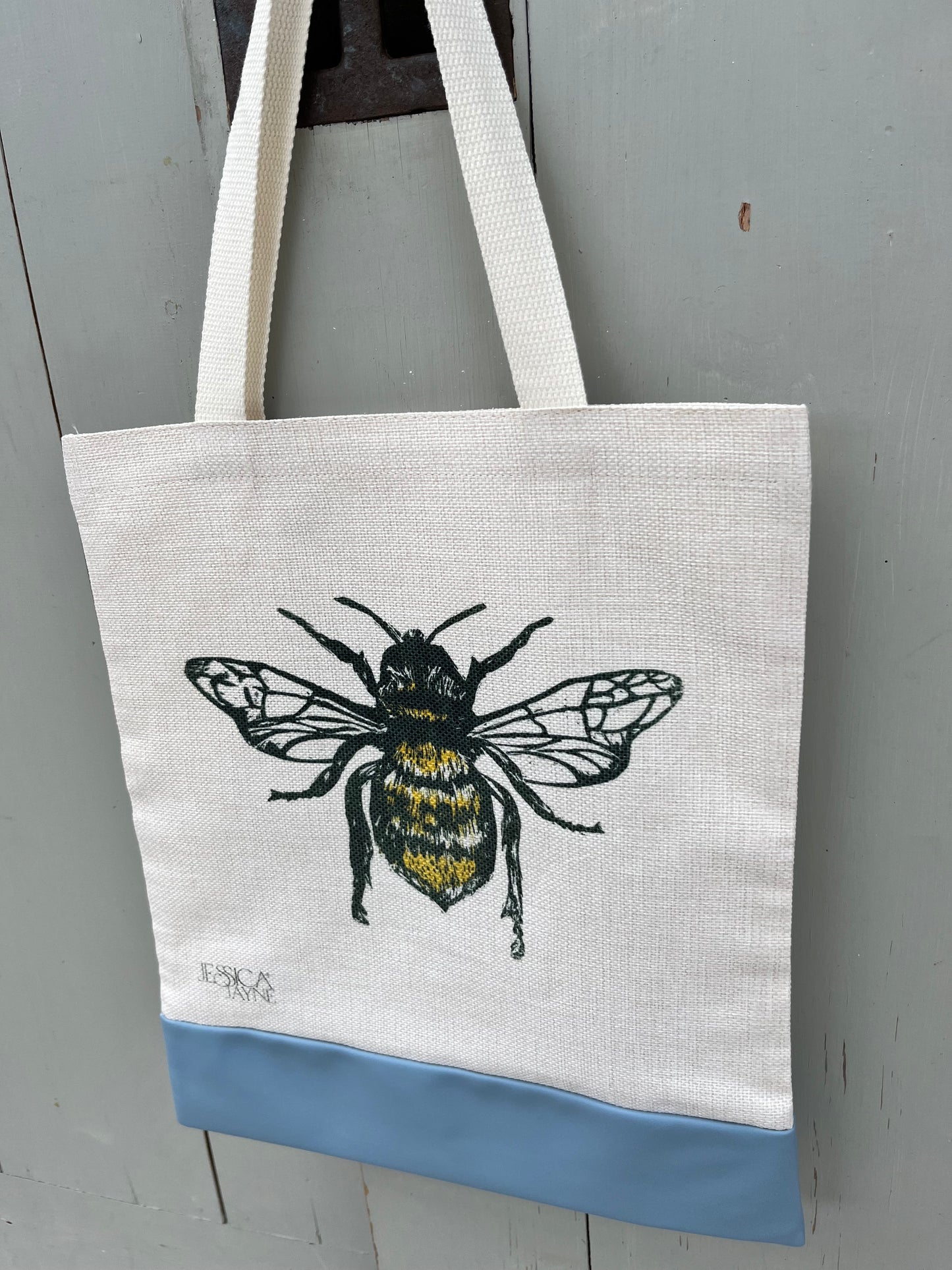 Bee lino print design Tote Bag
