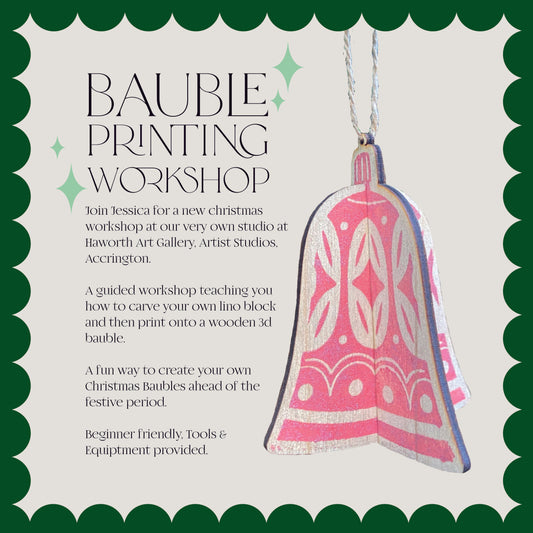 Bauble Printing Workshop - Haworth Artist Studio's