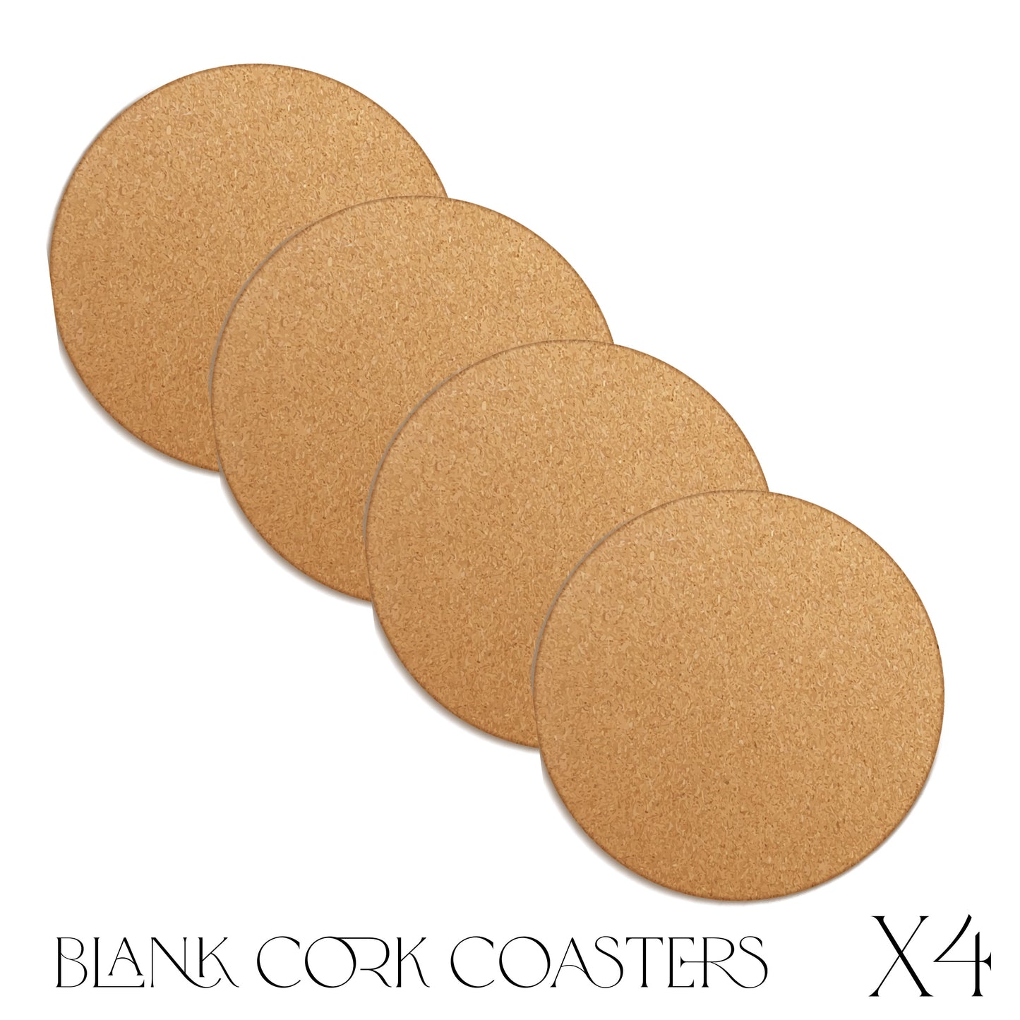 Cork Coaster Blanks x4