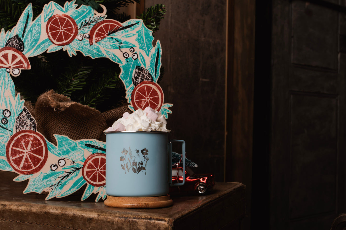 Wildflower Tin Mug - Hot Chocolate edition