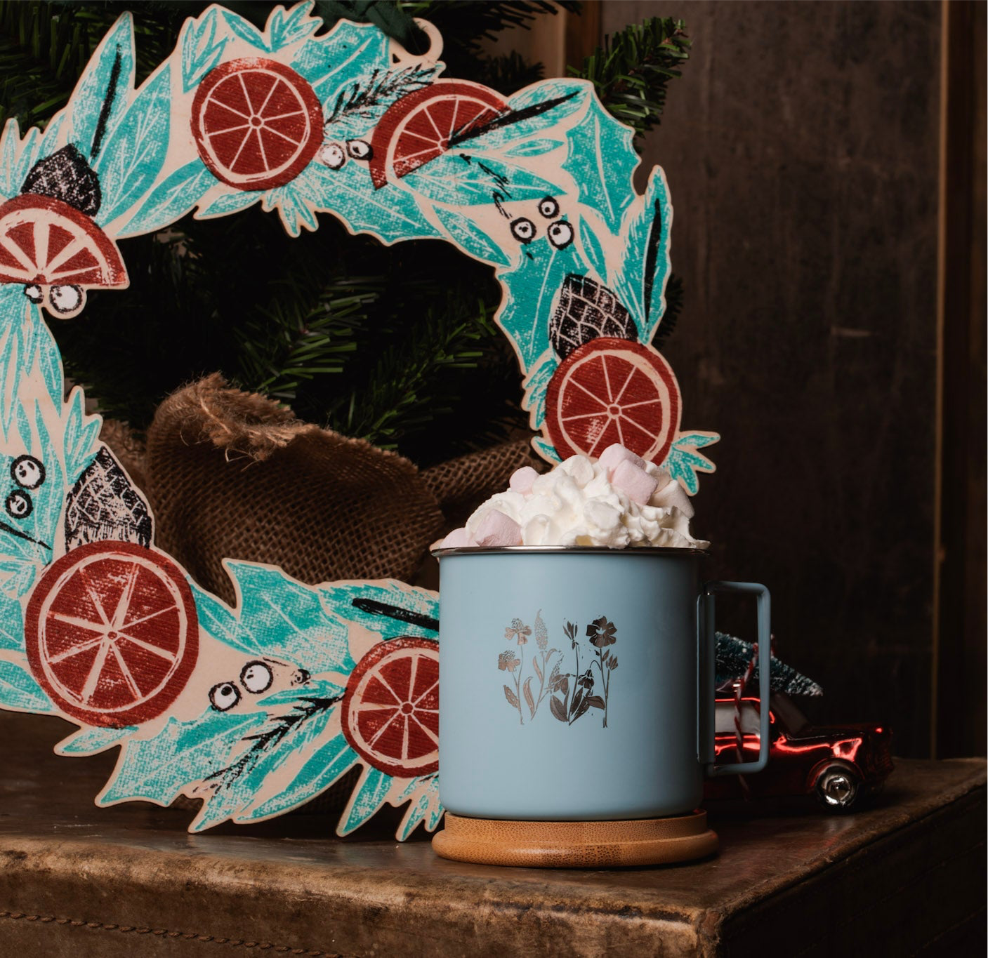 Wildflower Tin Mug - Hot Chocolate edition