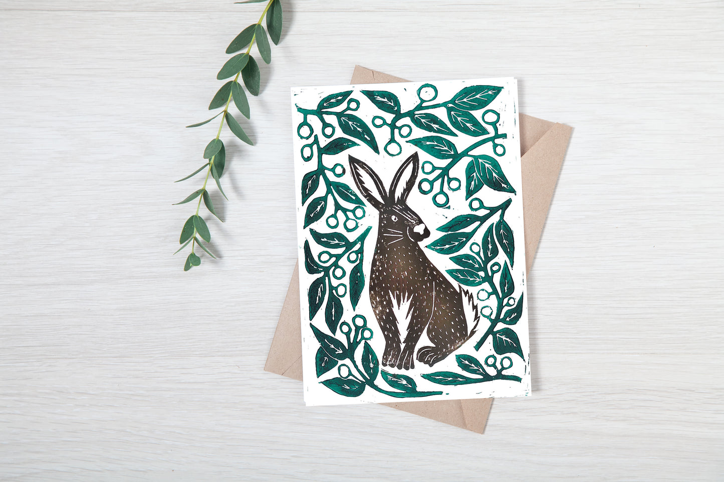 Woodland Wonders - Lino Printing Card Kit - Hedgehog, Toadstool & Hare