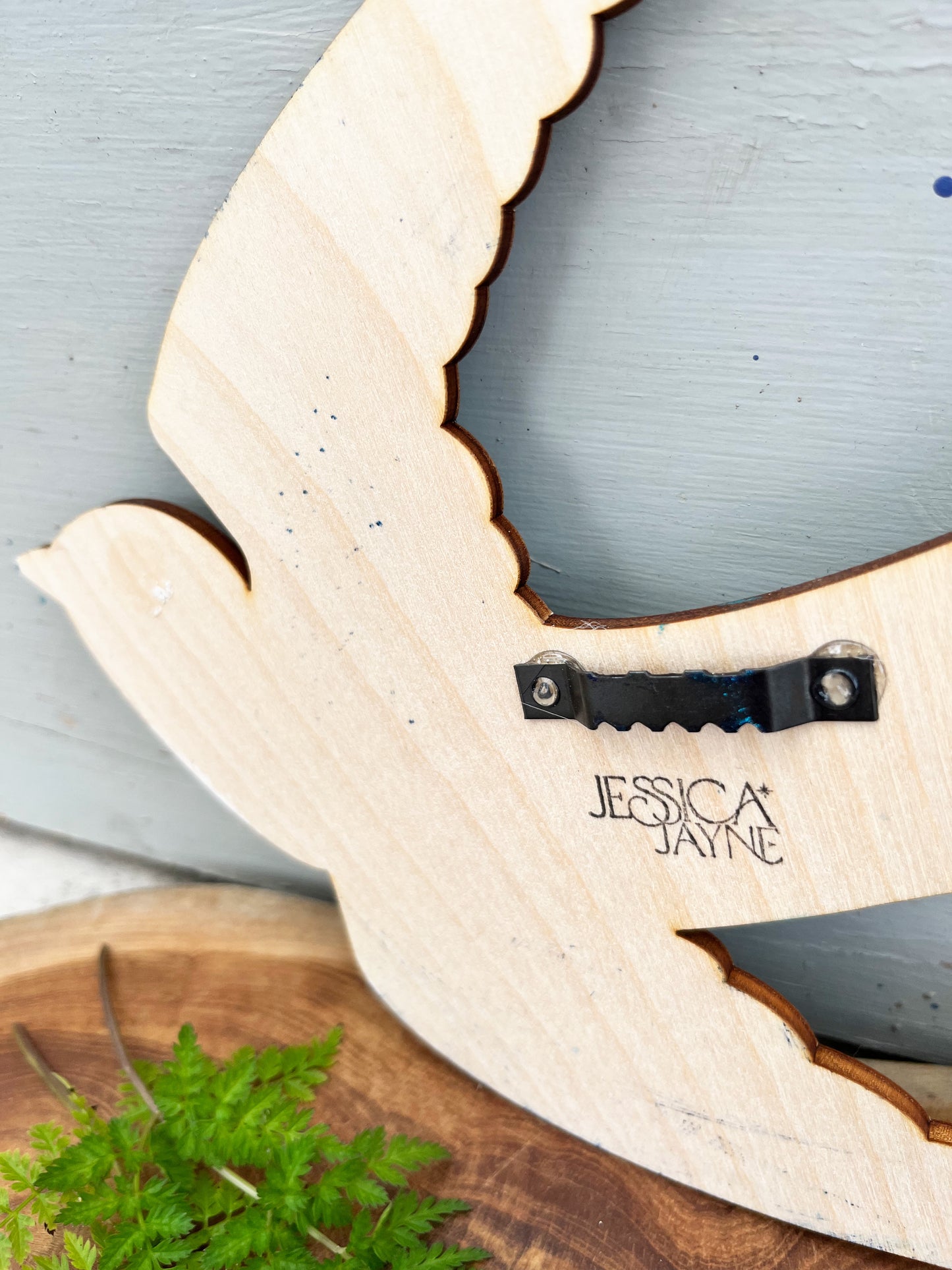 Swallow Wooden Plaque - Hand Printed