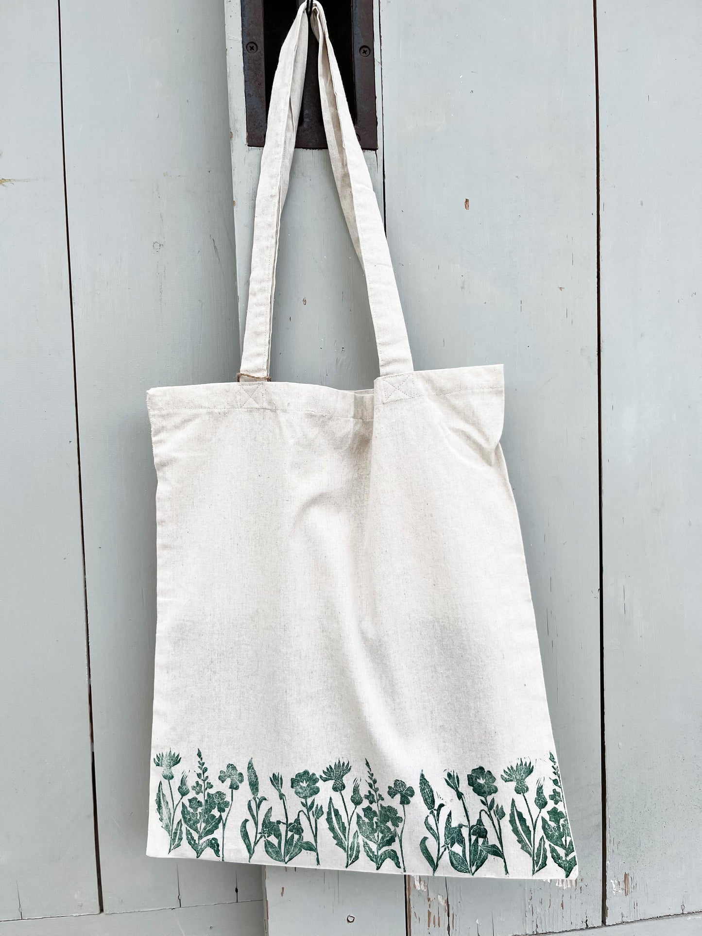 Wildflower Hand Printed Tote Bag