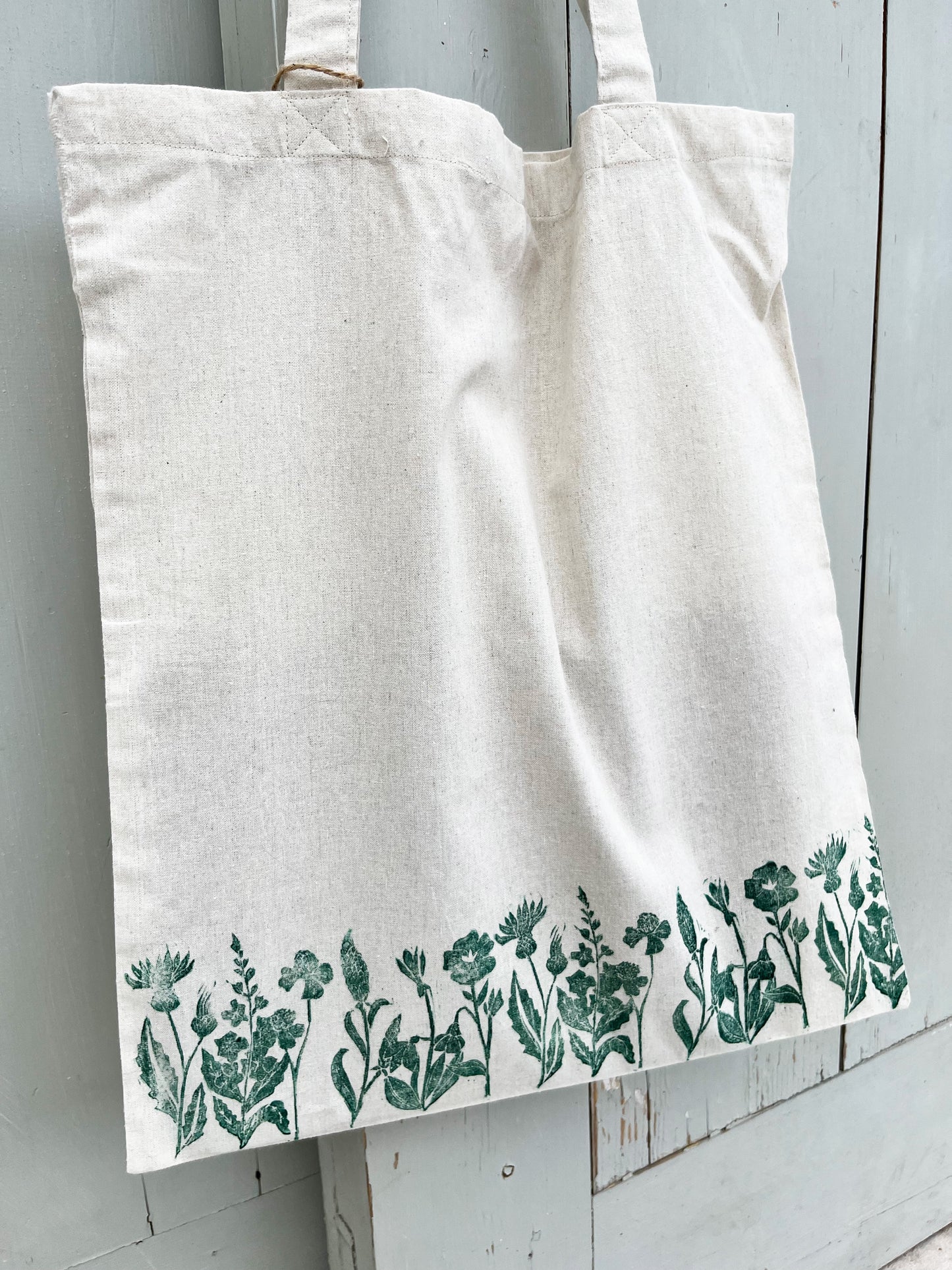 Wildflower Hand Printed Tote Bag