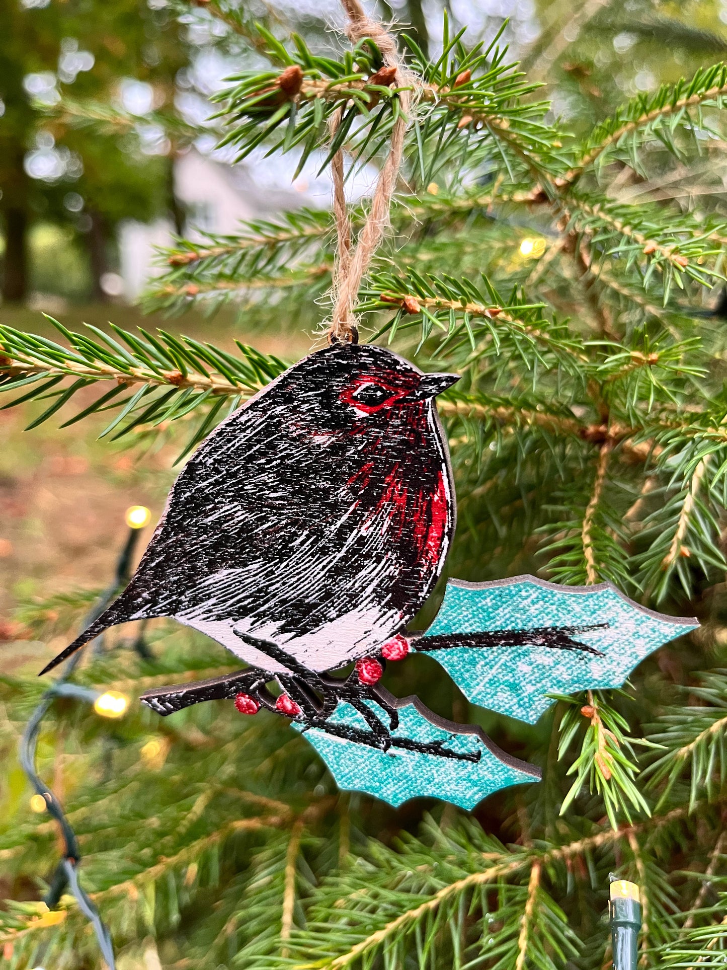 Robin Wooden Christmas Tree Decoration