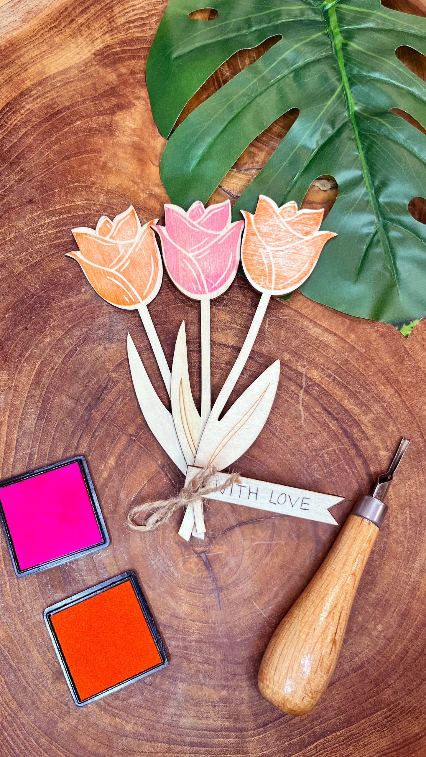 Stamp Carving Kit - Tulips