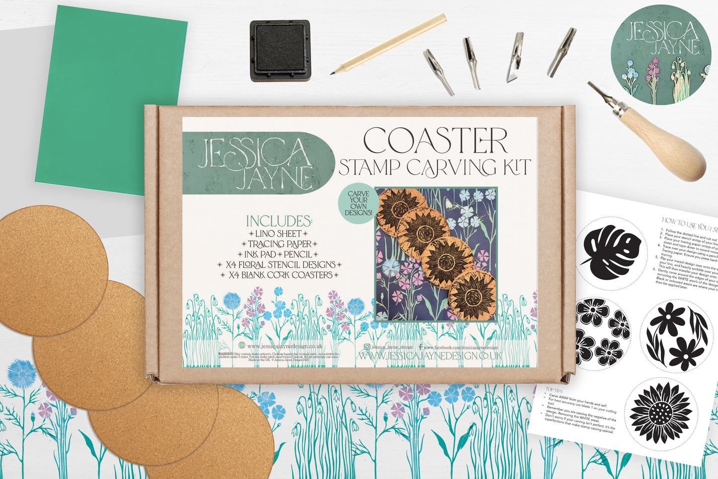Stamp Carving Kit - Coasters