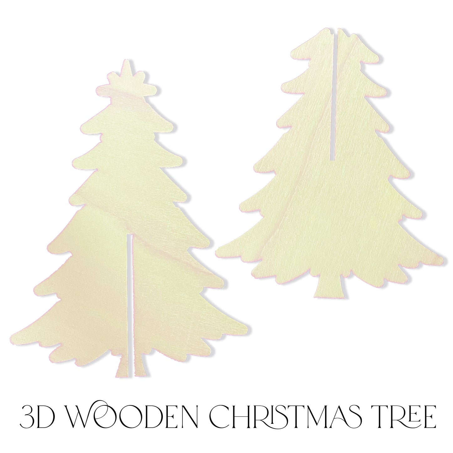 Wooden 3D Christmas Tree Blank