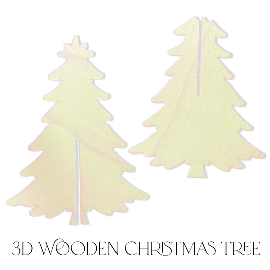 Wooden 3D Christmas Tree Blank