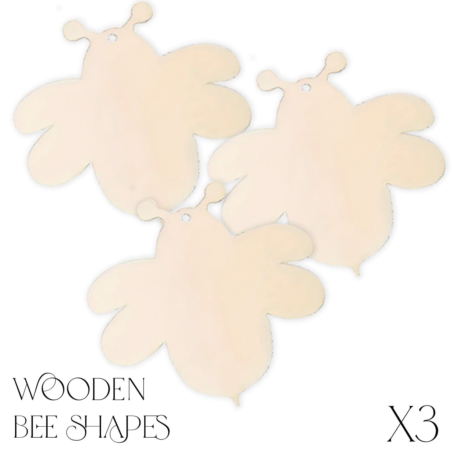 Bee Wood Blank Shapes x3