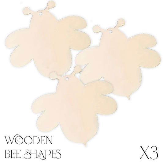 Bee Wood Blank Shapes x3
