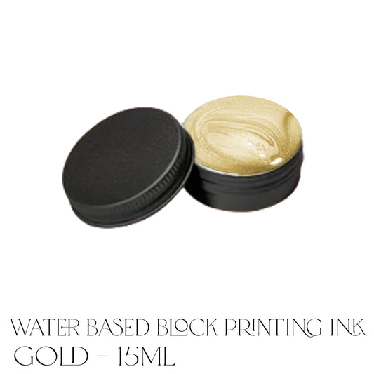 Waterbased Printing Ink 15ml - Gold