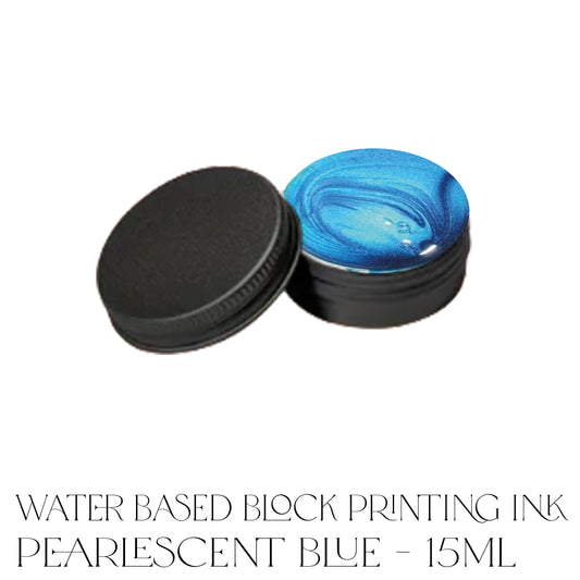 Waterbased Printing Ink 15ml - Pearlescent Blue