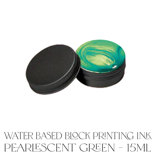 Waterbased Printing Ink 15ml - Pearlescent Green