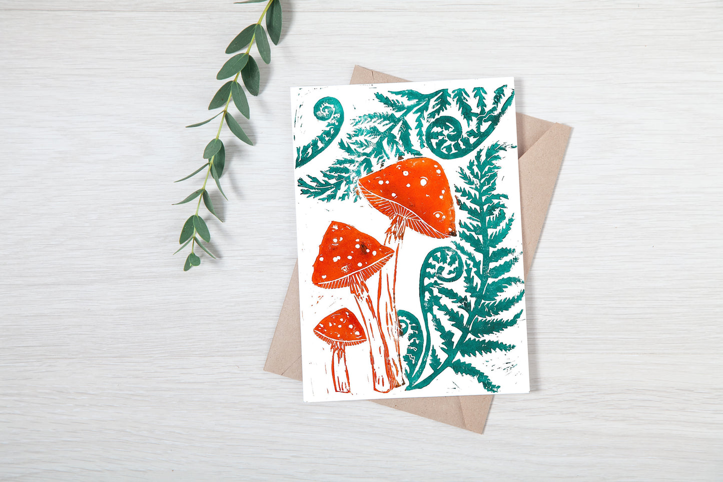 Autumn Feels- Lino Printing Card Kit - Squirrel, Mushroom & Fox