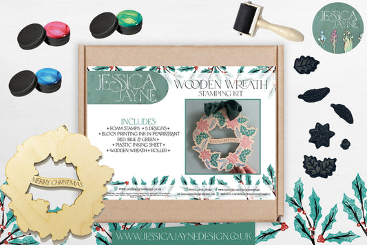 Wooden Wreath Stamping Kit
