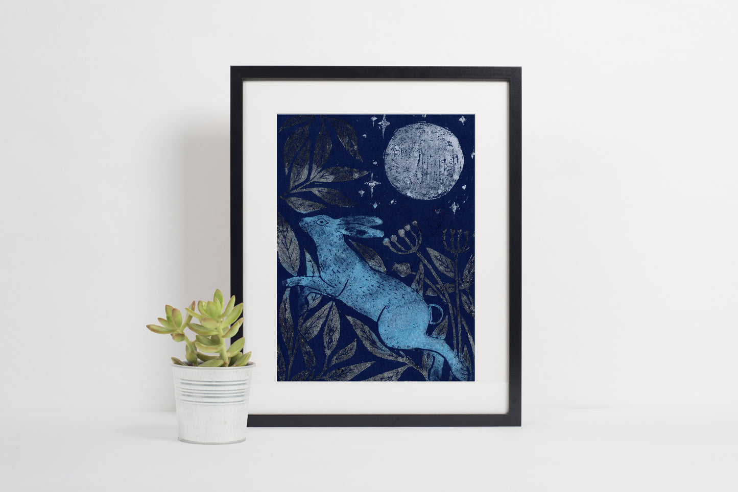 Midnight Skies- Lino Printing A5 Art Kit - Hare, Stag & Owl