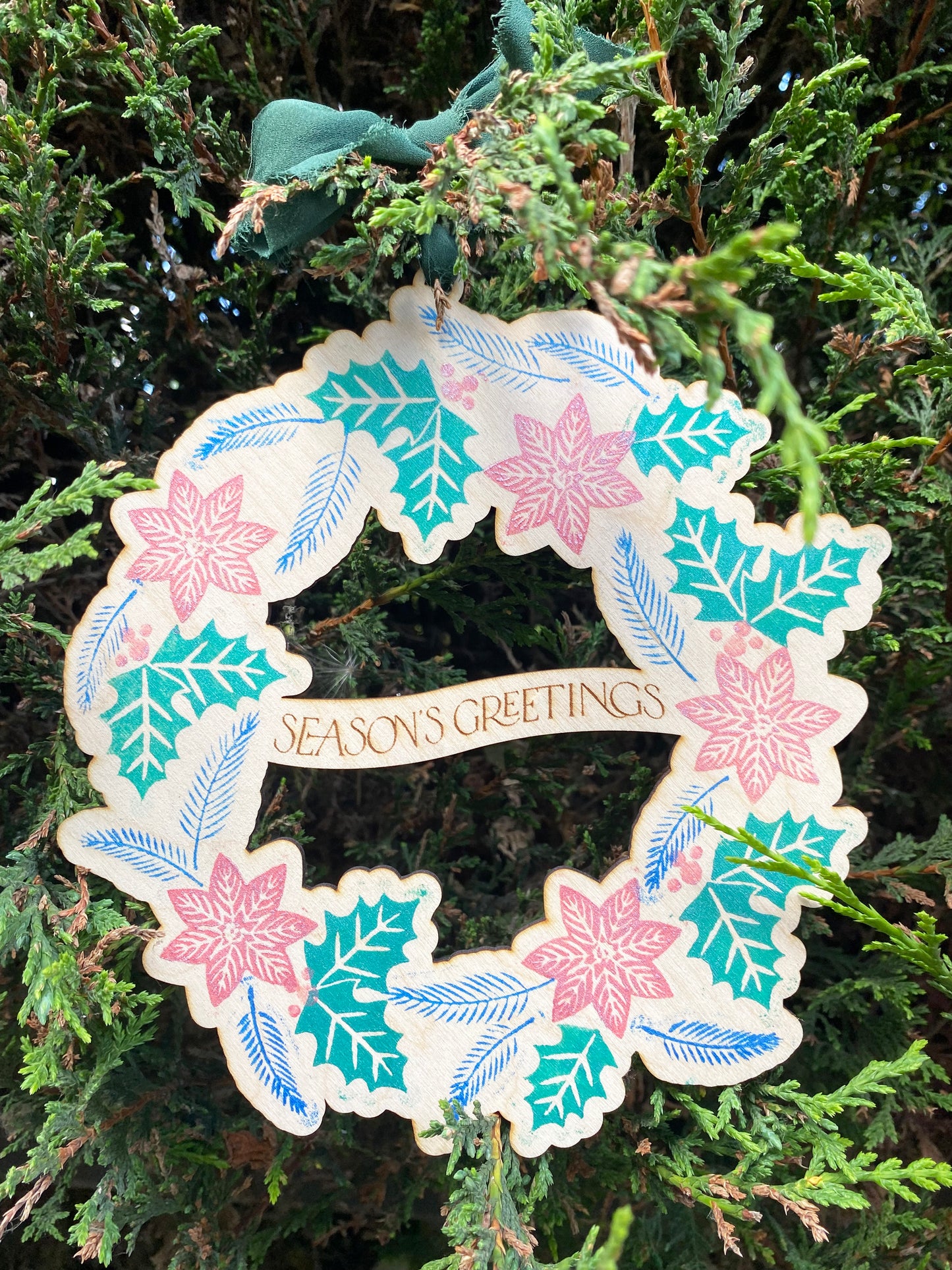 Christmas Wreath Printing Workshop - Haworth Artist Studio's