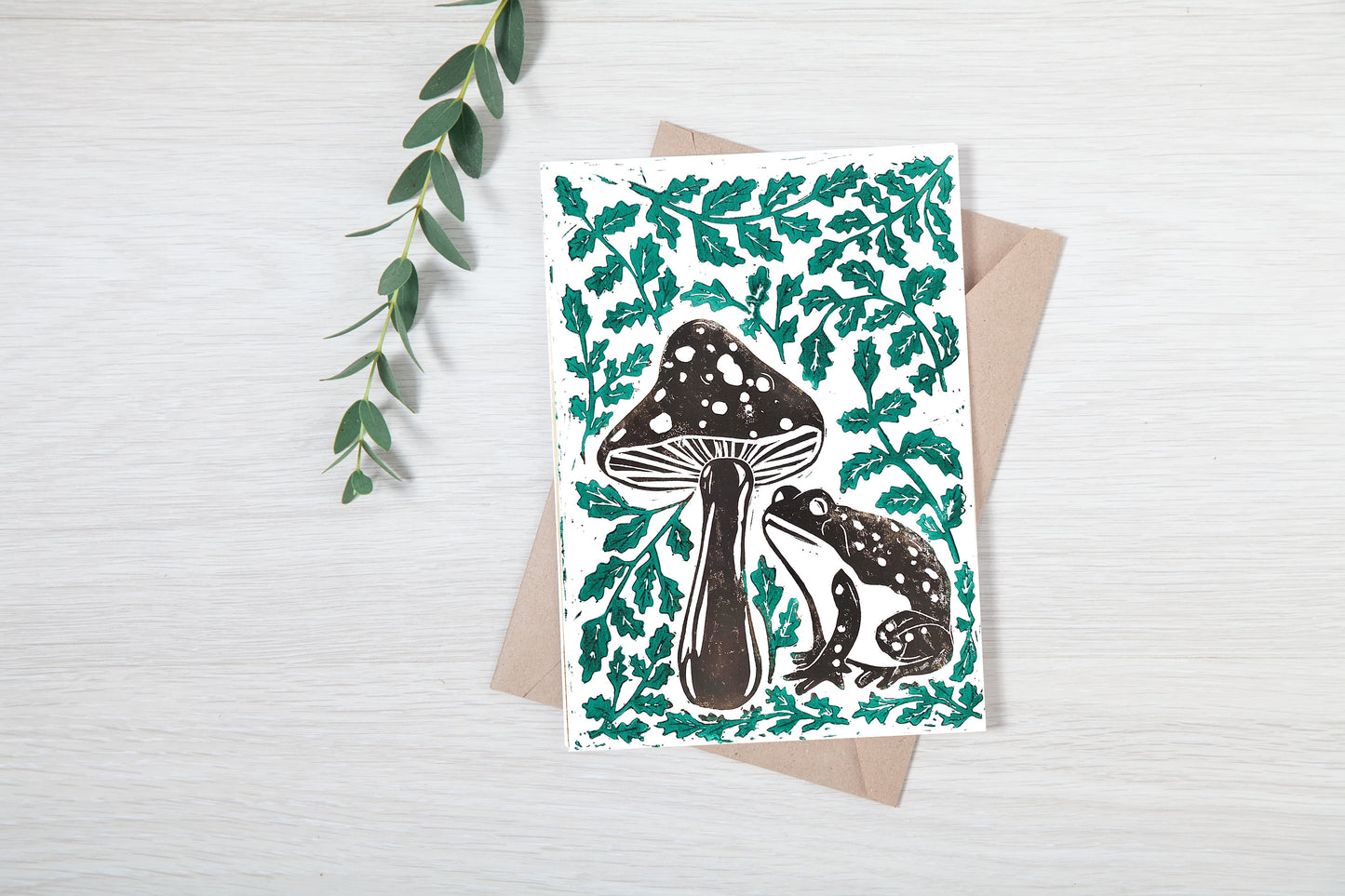 Woodland Wonders - Lino Printing Card Kit - Hedgehog, Toadstool & Hare